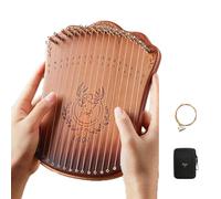 SXTYYH Pulgar Arpa De Lira 17 Cuerdas Instrumento De Lira Fácil De Aprender Principiante Lyre Harp Con Bolsa De Transporte, Cuerdas De Repuesto for Amantes De La Música(17-note-plate-curry)