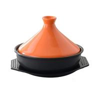 SXTYYH Tajine Marroqui for Cocinar Alta Calidad Cerámica Cazuela Tajín Marroquí Con Tapa Cónica, for Carne Y Platos, Platos Vegetarianos(Naranja)