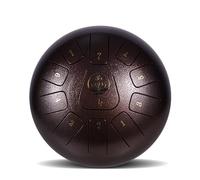 SXTYYH Tambor De Lengua De Acero 6,10,12,14 Pulgadas Tambor Chakra for Lluvia Con Accesorios for Adultos Niño Principiante Meditación, Yoga, Handpan Instrumento(10 inches,Bronze)