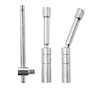 Sxutop 2 Piezas Llaves para Bujías Enchufe de Bujía Giratoria Magnéticas 14mm y 16mm Llaves para Bujía de Coche Vaso de Bujías Universal con Deslizable Llave en T 3/8" para Automóviles Motocicletas