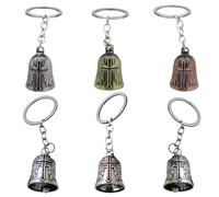 Sxutop 6 Piezas Llavero Moto Campana Guardiana Campana Amuleto Moto Guardian Bell Campanilla Biker Campanilla Motera Aleación de Zinc Campanita de La Suerte para Motorista Vehículo Coche (6 Colores)