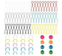 Sxutop 88 Piezas Clips para Bobinas de Hilos Abrazaderas para Bobinas de Hilo Clips Bobina de Plástico Soporte para Bobinas de Hilo Colorido para Accesorios de Costura y Bordado