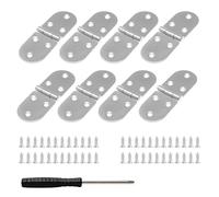 Sxutop Bisagra de Aleación Plegable 270 Grados - 8 Piezas Flip con Tornillos y Destornillador para Mesa Plegable, Armario y Puertas