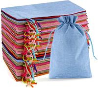 SXUUXB 20 Piezas 20x30 cm Bolsas de Lino Bolsas de Algodón con Cordón, Bolsa de Almacenamiento Reutilizable Bolsas de Joyería Bolsas de Regalo para Bodas, Fiestas y Navidad (Multicolor)