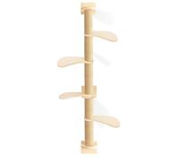 sxvbdway Mueble de pared de árbol para gatos de 76.7 pulgadas, torre para gatos de varios niveles de piso a techo con postes rascadores montados en la pared para escalar, jugar y rascar, ahorro de