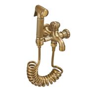 SXWYLZ Ducha Higienica para Wc Antiguo Grifo Bidet para Wc Válvula de Escuadra Doble Salida Una Entrada y Dos Salidas Adecuado para Piscinas de Trapeador