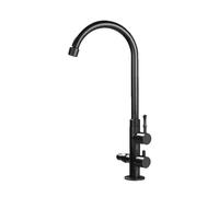 SXWYLZ Grifo Agua Fría Grifo Doble Jardin Antihielo Grifos Exterior Rotación de 360° con Bifurcador de 1/2 Manija Doble,Negro