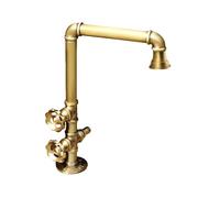 SXWYLZ Grifo Agua Fria Grifo Exterior Antihielo Antiguo con Bifurcador de 1/2 Grifos de Jardin Doble Salida Giratorio de 360° Manija Doble