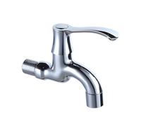 SXWYLZ Grifo Agua Fria Lavabo, Grifo Fregadero Pared, Grifos Mop Pool, Grifos Monomando de Latón,Cromo