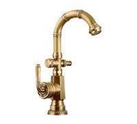 SXWYLZ Grifo Antiguo para Exterior Antihielo Giratorio 360° Doble Salida Grifo de Jardín con Conector de Bayoneta de 1/2" para Agua Caliente y Fría