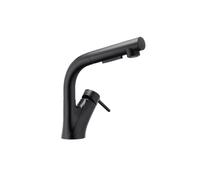 SXWYLZ Grifo Baño Extraible, Grifos Lavabo, Grifo Elevable, Grifos Mezclador con 2 Modos, Manija Única, Agua Fría y Caliente,Negro