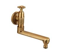 SXWYLZ Grifo Cocina Antiguo Grifo Agua Fria Pared Grifos Giratorio de 180° para Trapear la Piscina Grifos Cocina Fregadero de Pared 15 CM Monomando