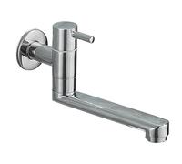 SXWYLZ Grifo Cocina de Pared Agua Fría Grifo Fregadero Pared Monomando Grifo de Lavabo Grifo Cocina de Pared Caño Largo Grifo Baño,Cromado,16Cm