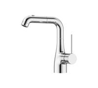 SXWYLZ Grifo de Lavabo Giratorio de Elevación Hacia Arriba y Hacia Abajo, Grifo Baño Extraible con 3 Modos, Grifos Fregadero, Manija Única, Agua Fría y Caliente,Cromo