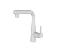 SXWYLZ Grifo de Lavabo Giratorio de Elevación Hacia Arriba y Hacia Abajo, Grifo de Baño Extraíble, Grifos Mezclador de 2 Modos, Manija Única, Agua Fría y Caliente, Aleación de Zinc,Blanco