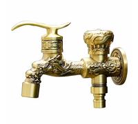 SXWYLZ Grifo Doble de Pared Exterior Jardin Grifo Agua Fria Fregadero Pared Grifo Doble Jardin laton Grifo Patio Exterior decorativo para Fregadero Jardin