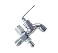 SXWYLZ Grifo Doble Salida, Grifo Pared Agua Fria Solo, Grifos de Lavadora de 1/2" para Fregadero de Fregona de Baño, Cromo