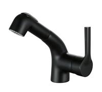 SXWYLZ Grifo Ducha Monomando Extensible, Grifo Fregadero, Grifos Mezclador de 2 Modos, Agua Fría y Caliente,Negro