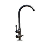 SXWYLZ Grifo Exterior Antihielo Grifo de Jardin Doble Salida Giratorio 360° Grifos Agua Fria para Jardín con Bifurcador Manija Doble,Negro