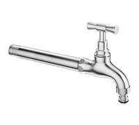 SXWYLZ Grifo Exterior Pared Largo Grifo Pared Exterior Jardin Grifos de Acero Inoxidable Cromados Grifo Exterior Jardin Antiheladas Grifo Jardin 1/2,200 Mm