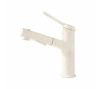 SXWYLZ Grifo Fregadero Extraible, Grifo Baño Extensible de 3 Modos, Grifos Mezclador de Lavabo, Manija Única, Caliente y Fría, Aleación de Zinc,Blanco