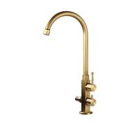 SXWYLZ Grifo Jardin Doble Salida Grifo Exterior Antihielo con Bifurcador de 1/2 Grifos de Agua Fría Giratorio de 360° Manija Doble,Color Antiguo