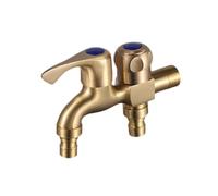 SXWYLZ Grifo Jardin Doble Salida Grifo Lavadora 2 Salidas Uno Entra Dos Salen Grifos de Agua Fría Pared para El Hogar y Exteriores 1/2