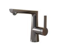 SXWYLZ Grifo Lavabo con Manguera Extraible, Grifo Baño Giratorio 360°, Grifos Fregadero de 2 Modos, Manija Única, Agua Fría y Caliente,Gris