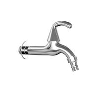 SXWYLZ Grifo Lavadero de Latón Cromo Grifo Pared Agua Fria | Grifos para Lavabos de Baño Monomando para Rincón de Lavandería
