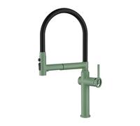SXWYLZ Grifo Mezclador Giratorio Extraíble Grifo Magnética con Manguera Flexible Grifos de Cocina de 3 Modos, Manija Única, Agua Caliente y Fría,Verde