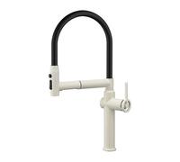 SXWYLZ Grifo Mezclador Giratorio Extraíble Grifo Magnética con Manguera Flexible Grifos de Cocina de 3 Modos, Manija Única, Agua Caliente y Fría,Blanco Lechoso