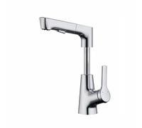 SXWYLZ Grifo Mezclador para Lavabo, Giratorio 360°, Grifo Baño con Ducha Extraible, Grifos Elevable, 2 Modos, Grifos Fregadero Monomando, Agua Fría y Caliente,Cromo