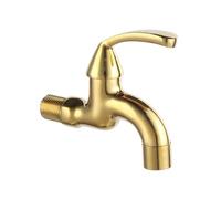 SXWYLZ Grifo Pared Lavadero, Grifos de Agua Fría, Grifos Monomando para Mop Pool, Grifo de Baño de Pared,Oro