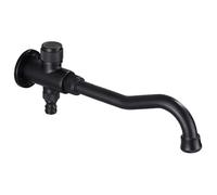 SXWYLZ Grifos Cocina Fregadero Pared Antiguo Grifo de Cocina de Pared Grifo para Fregadero Monomando Grifo para Fregadero Giratorio A 360° Grifo Lavadero,Negro