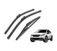 SXXTS Escobilla Coche para Peugeot 2008 2013-2018 26"+16"+11", Goma Antiarañazos Limpia Parabrisas Delanteras Y Traseras Coche Escobilla Limpiaparab
