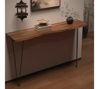 SXYCKRUI Consola Estrecha de Estilo Industrial, Mesa Recibidor Entrada de Madera Maciza, Console Table Montada en la Pared para Recibidor, Sala de Estar, Vestíbulo U Oficina(60x15x80cm/24x6x31in)