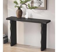 SXYCKRUI Consola Estrecha, Mesa Recibidor Entrada de Madera Maciza, Console Table Moderna para Sala de Estar, Recibidor, Pasillo u Oficina(Black,120 * 30 * 80 cm/47 * 12 * 31 in)