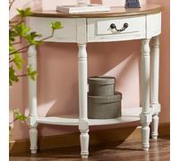 SXYCKRUI Console Table Estrecha, Mesa de Consola Retro con Cajón y Estante Abierto, Consola de Entrada de Madera para Pasillo y Sala de Estar(White)
