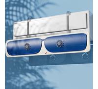 SXYCKRUI Deflector Aire Acondicionado Ajustable, Difusor Aire Acondicionado para El Hogar Que Mejora la Circulación de Aire Frío y Caliente, Evitando el Soplado Directo(Blue)