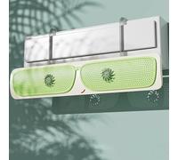 SXYCKRUI Deflector Aire Acondicionado Ajustable, Difusor Aire Acondicionado para El Hogar Que Mejora la Circulación de Aire Frío y Caliente, Evitando el Soplado Directo(Green)