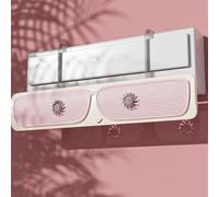 SXYCKRUI Deflector Aire Acondicionado Ajustable, Difusor Aire Acondicionado para El Hogar Que Mejora la Circulación de Aire Frío y Caliente, Evitando el Soplado Directo(Pink)
