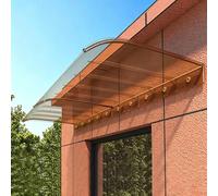 SXYHCK Marquesina para Puerta De Entrada, Toldo sobre La Puerta Principal De Policarbonato, Tejadillo De Protección contra Sol Y Lluvia, Techado para Entrada(Tea,45x90cm/17.7x35.4)