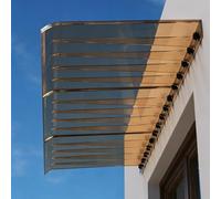 SXYHCK Marquesina para Puertas Y Ventanas, 40/50/80cm Toldo Cubierta De Policarbonato Transparente, Tejadillo De Protección contra Sol Y Lluvia, Techo Exterior Lluvia(Tea,35x40cm/13.78x15.74in)