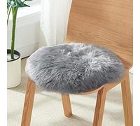 SXYHKJ Alfombra De Piel De Conejo Artificial,Antideslizante Lujosa Suave Lana Artificial Alfombra para salón Dormitorio baño sofá Silla cojín (45cm, Gris)