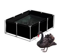 SXYKXYDL Acuario Grande de Lona de PVC - Estanque para Peces con válvula de Drenaje, fácil instalación, Tanque Bing para Carpas koi, Piscina Ornamental, Color Negro, 2x1,5x0,8m (6,5x4,9x2,6 pies)