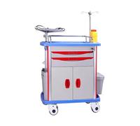 SXYKXYDL Carro de emergencias médicas, Carro de emergencias móvil, Carro de ABS para medicamentos con Accesorios, Carro de emergencias móvil, para hospitales y clínicas