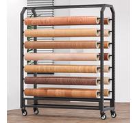 SXYKXYDL Estante para Rollos de Tela, Carrito Grande para Telas comerciales con Barra Ajustable para Colgar y Ruedas con Freno para facilitar su Movimiento.