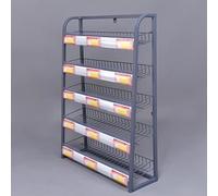 SXYKXYDL Estantería móvil, Expositor metálico para chicles, Organizador Resistente con Panel Perforado para garajes y supermercados, solución de Almacenamiento con Estilo.