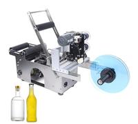 SXYKXYDL Etiquetadora eléctrica de Botellas, semiautomática y Ajustable para envases Redondos, Ideal para envases de cosméticos, Bebidas y Alimentos.