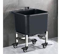 SXYKXYDL Fregadero de Cocina de un Solo Seno, de pie, para baño, con Soporte de Acero Inoxidable, para lavandería, Patio y Garaje. Ideal para Limpieza.